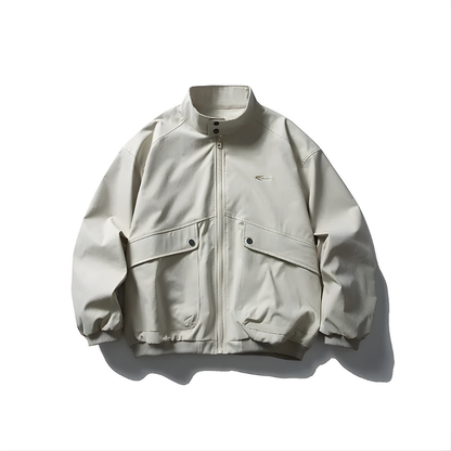 Stand Collar Snapped Blouson