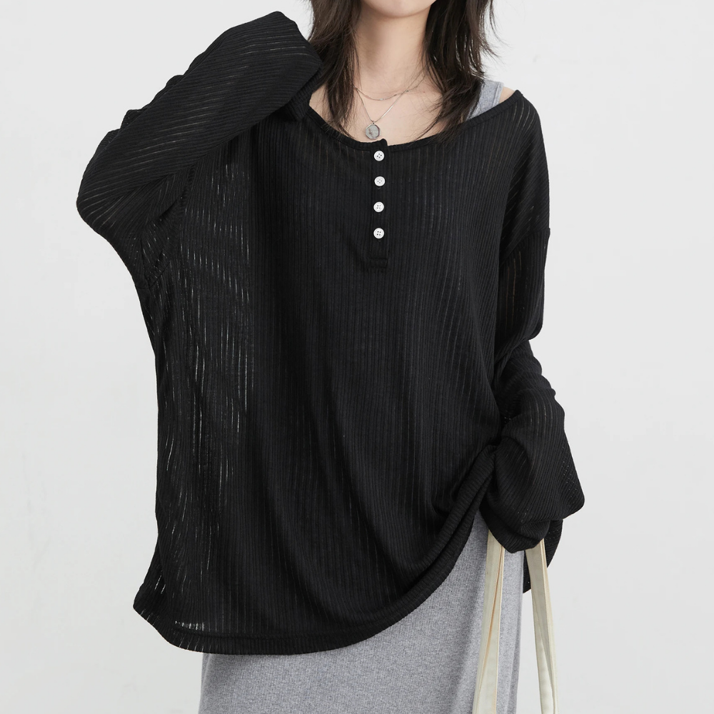 Round Neck Mesh Cut and Sew