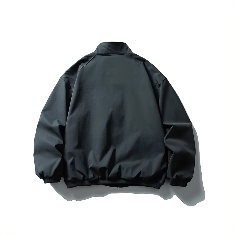Stand Collar Snapped Blouson