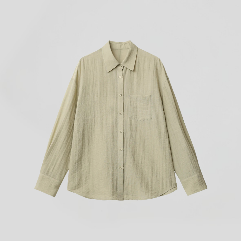 Long Sleeve Back Hollow Out Shirts