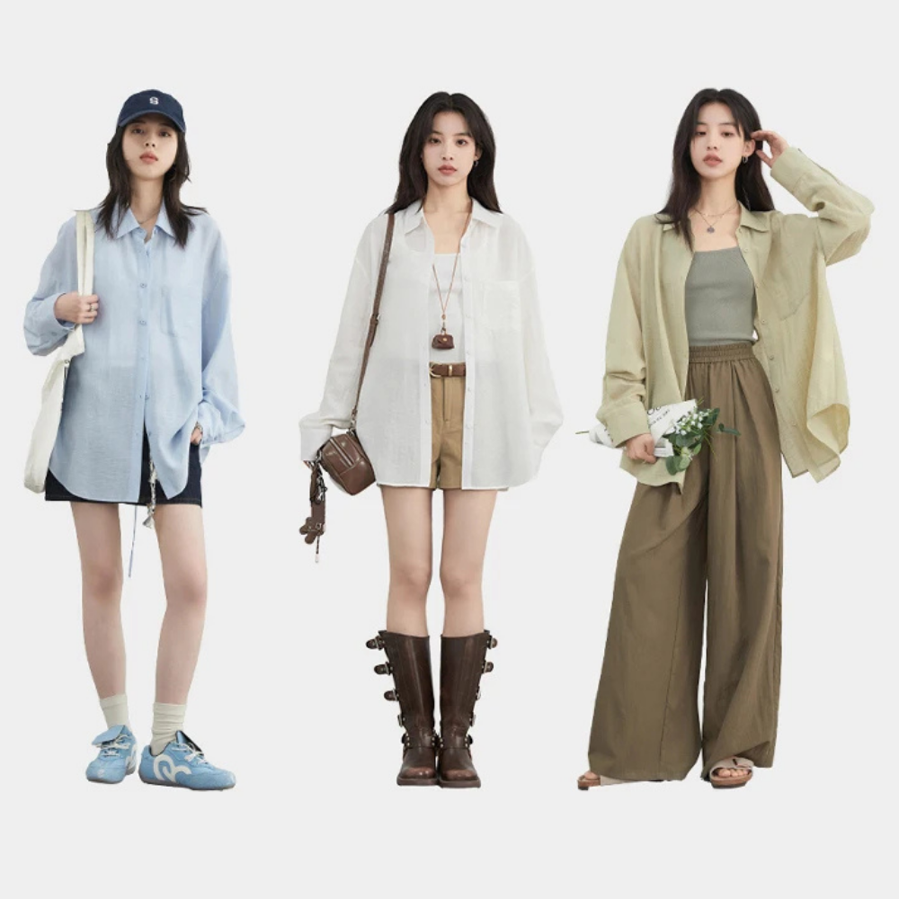 Long Sleeve Back Hollow Out Shirts