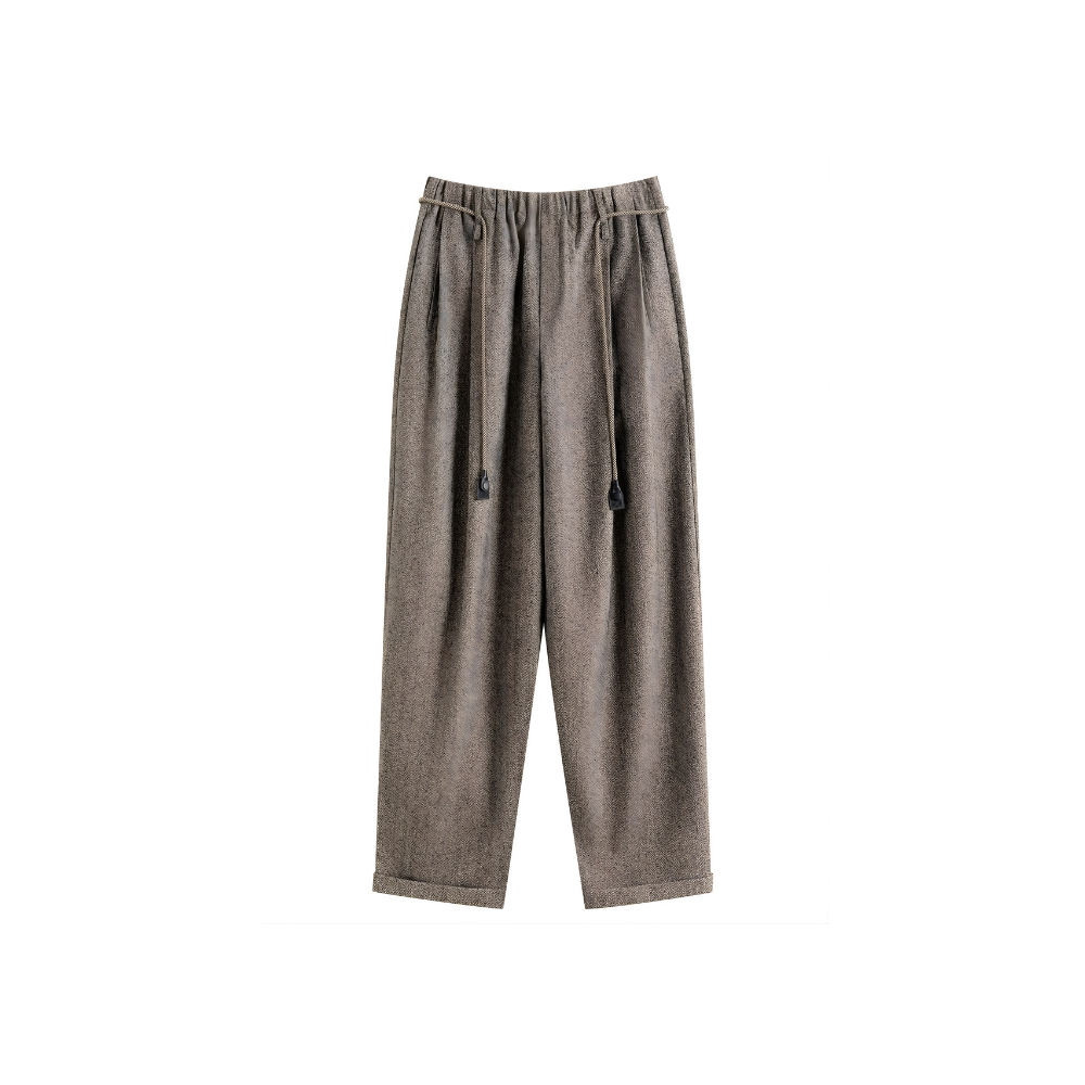 Loose Comfort Lope Belt Lounge Trousers