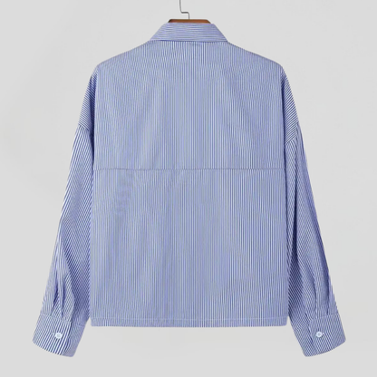 Short Length Striped Long Sleeve Shirt