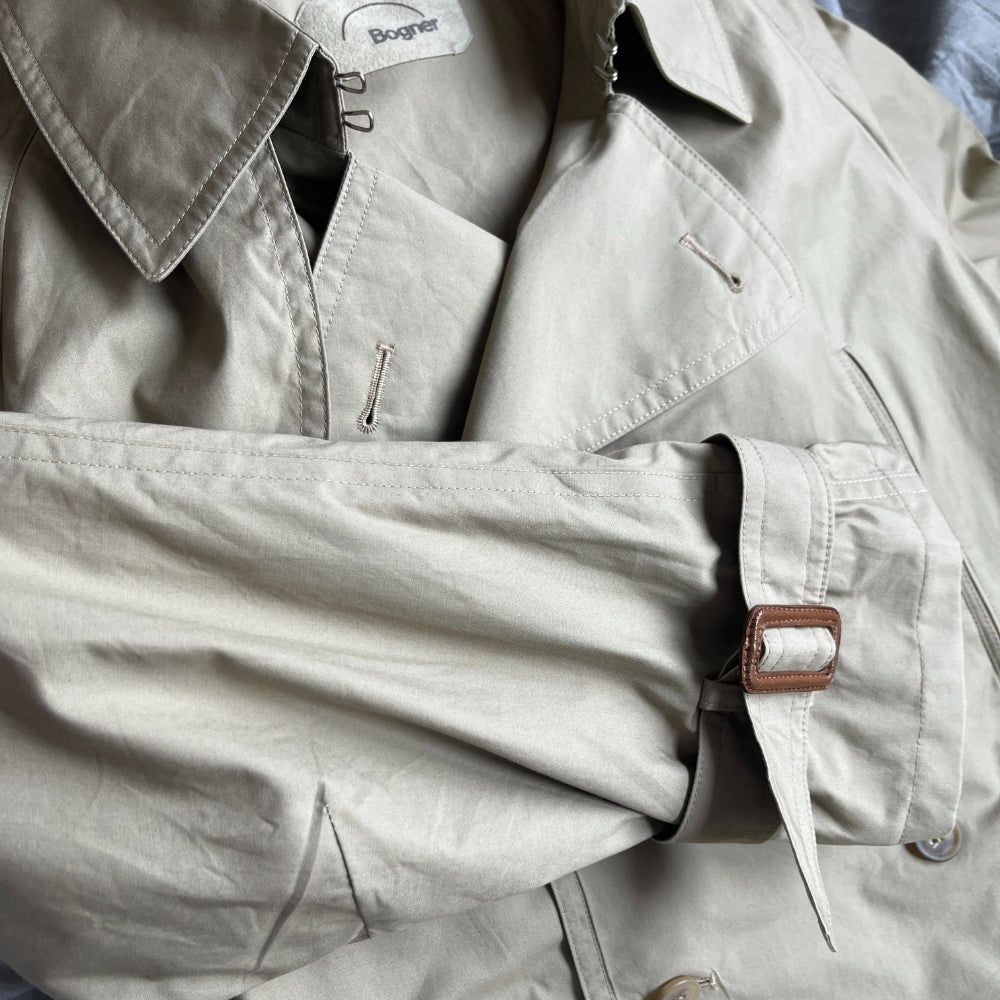 90s "Bogner" Double breasted classical trench coat