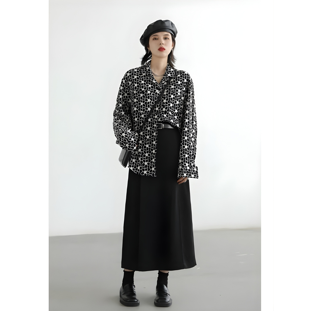 High Waist Pleated Skirt