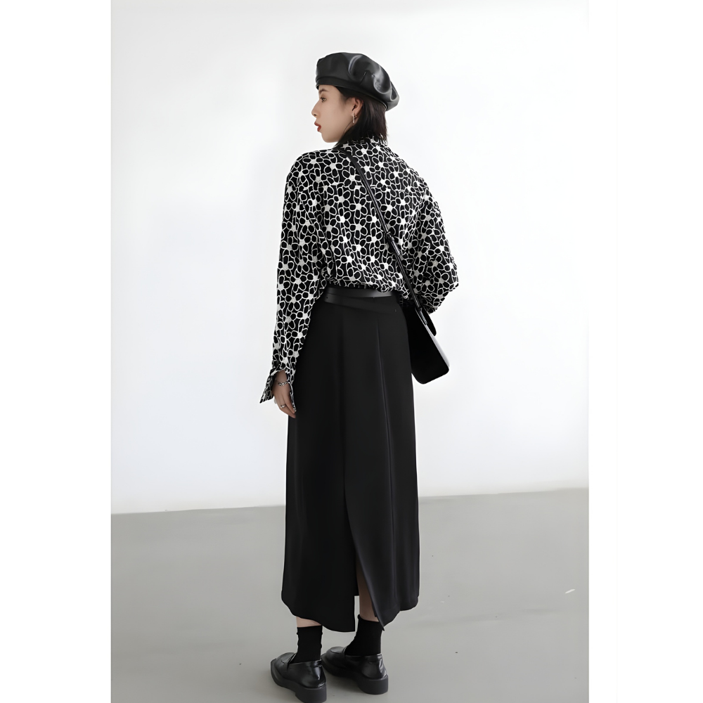 High Waist Pleated Skirt