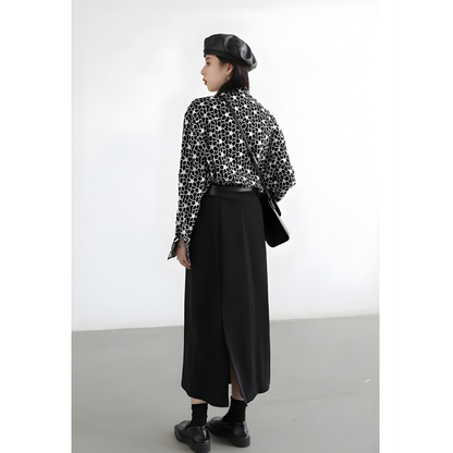 High Waist Pleated Skirt