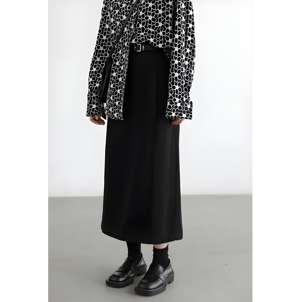 High Waist Pleated Skirt