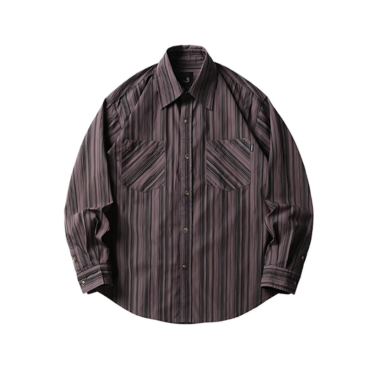 Oversized Crazy Pattern Stripe Shirts