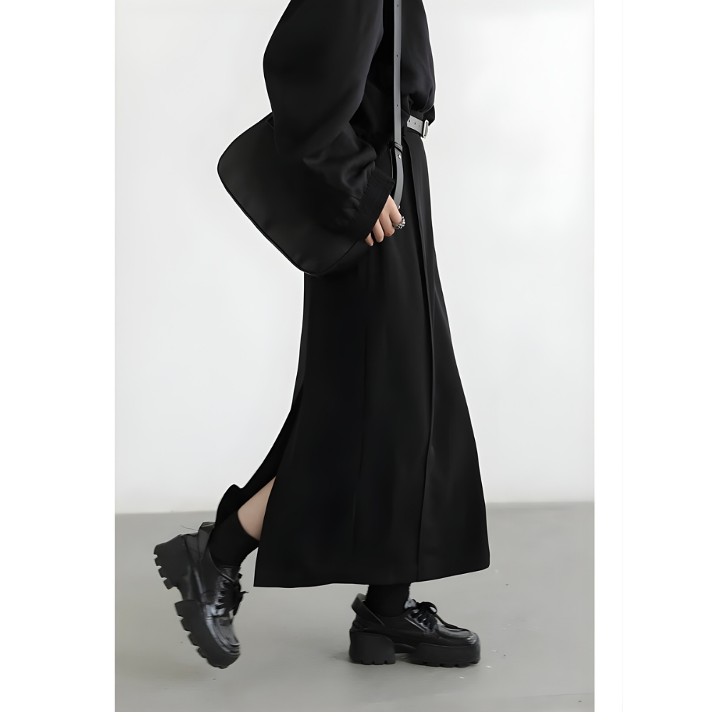 High Waist Pleated Skirt