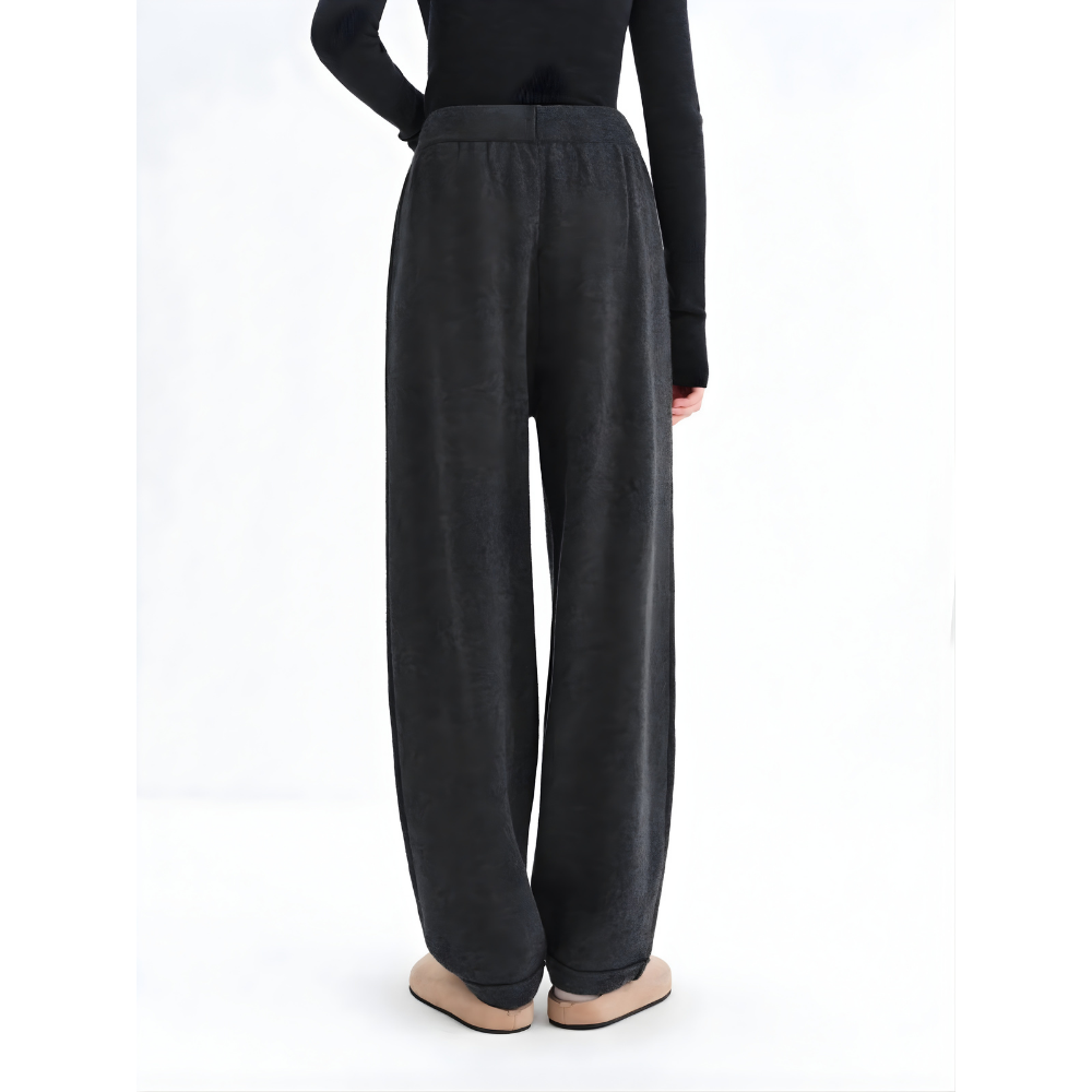 Drawstring Wool Wide Pants