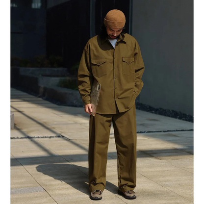 Flap Double Pockets Military Suits