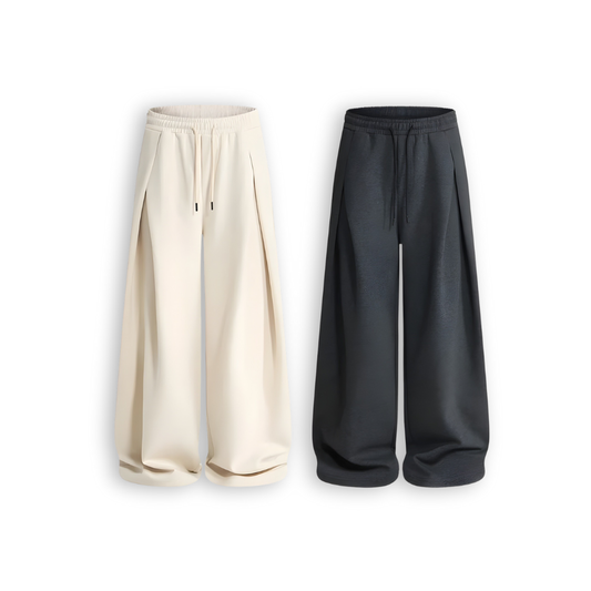 3D Cutting Curve Wide Pants