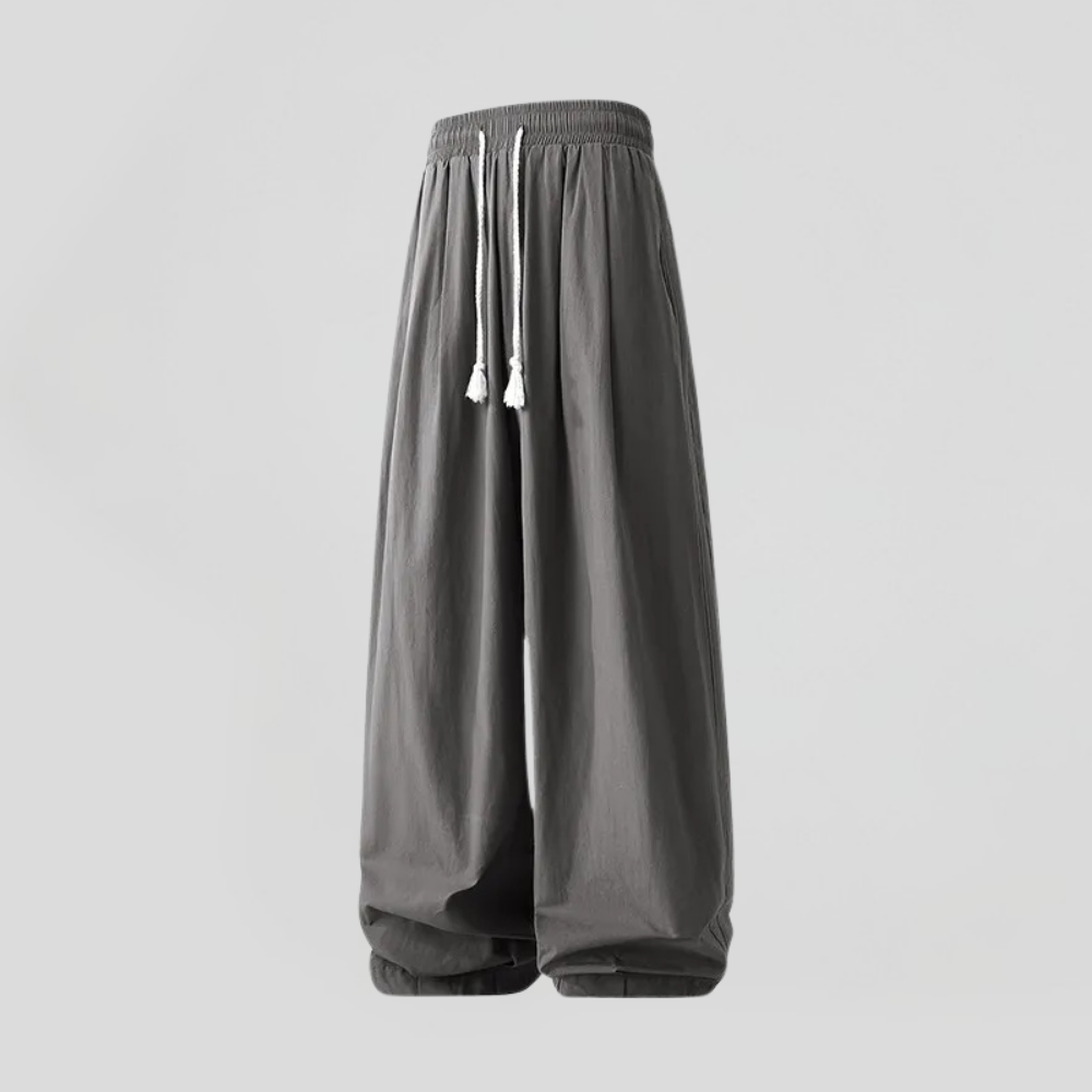Waist Lope Belted Straight Jogger Pants