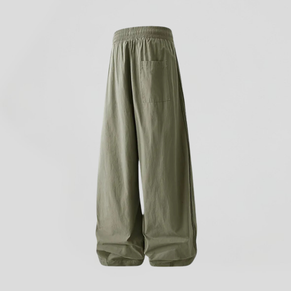 Waist Lope Belted Straight Jogger Pants