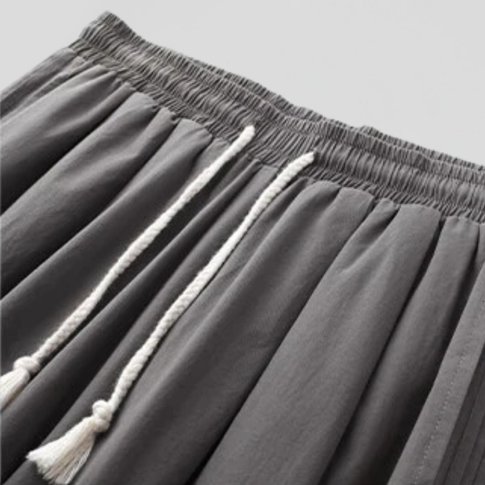 Waist Lope Belted Straight Jogger Pants