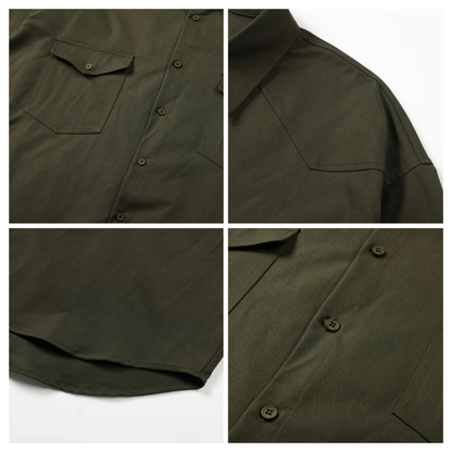 Flap Double Pockets Military Suits