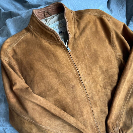 70s "MIZUNO SPORT" vintage swede blouson