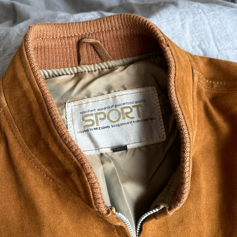 70s "MIZUNO SPORT" vintage swede blouson