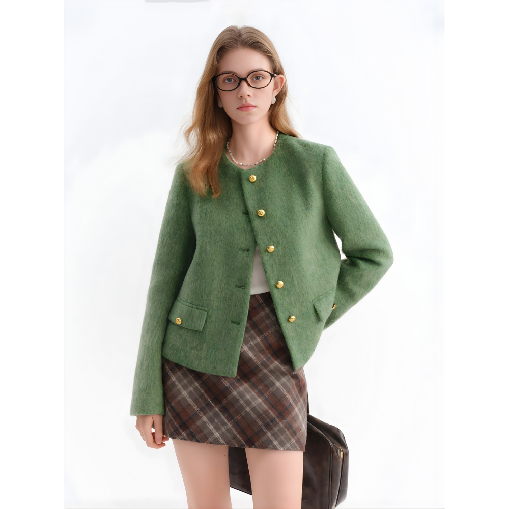Sheep Wool Brend No-Collar Jacket