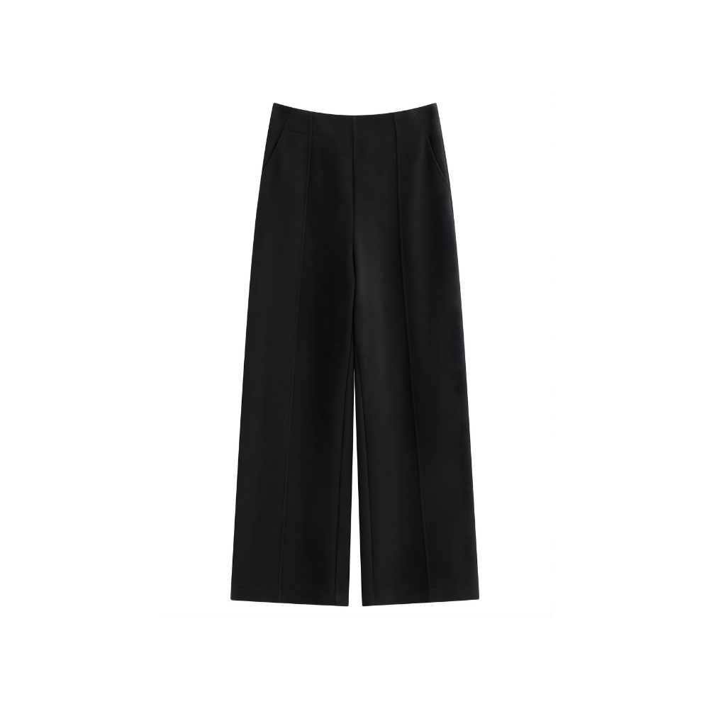 High Waisted Acetate Wool Pants