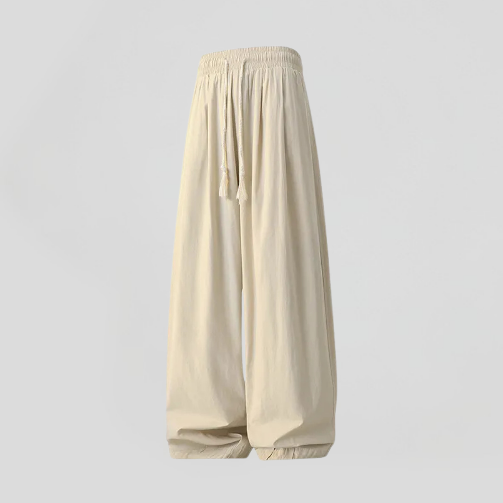 Waist Lope Belted Straight Jogger Pants