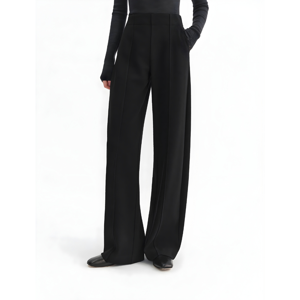 High Waisted Acetate Wool Pants