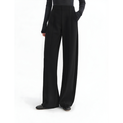 High Waisted Acetate Wool Pants