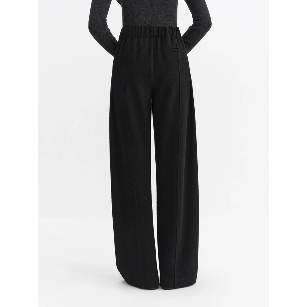 High Waisted Acetate Wool Pants