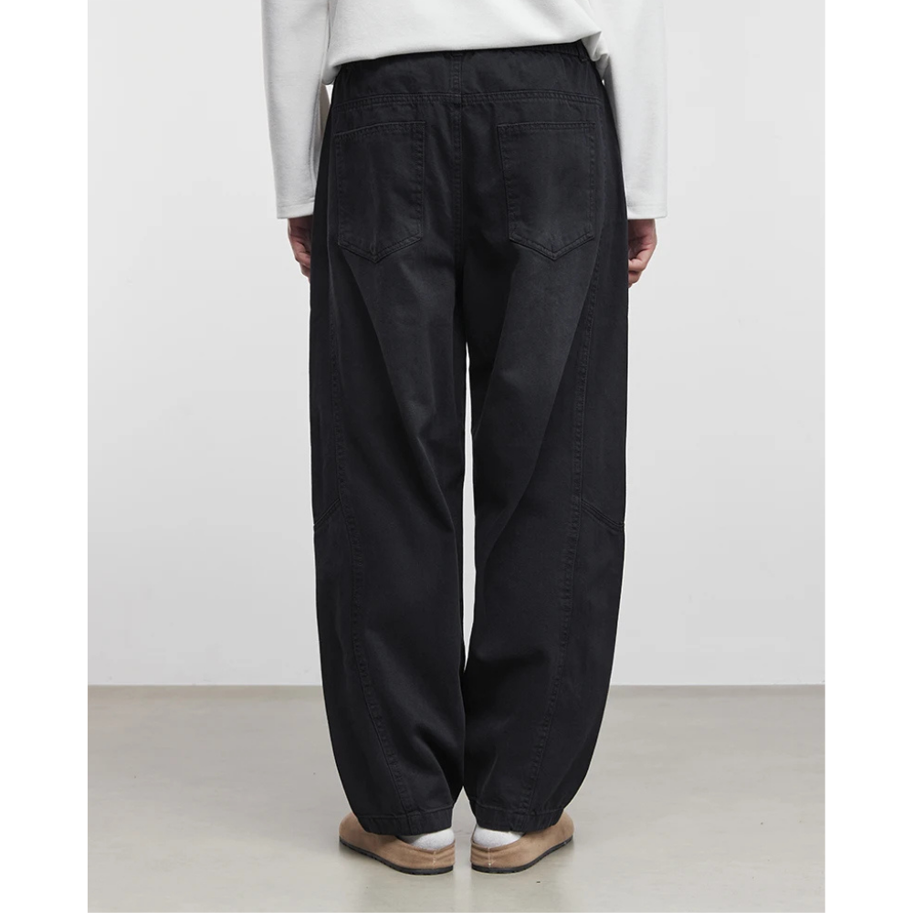 Drawstring Wide Tapered Jeans