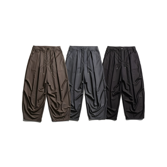 Front Tuck Designed Baggy Trousers