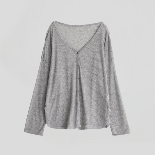 V-neck Long Sleeved Cardigan