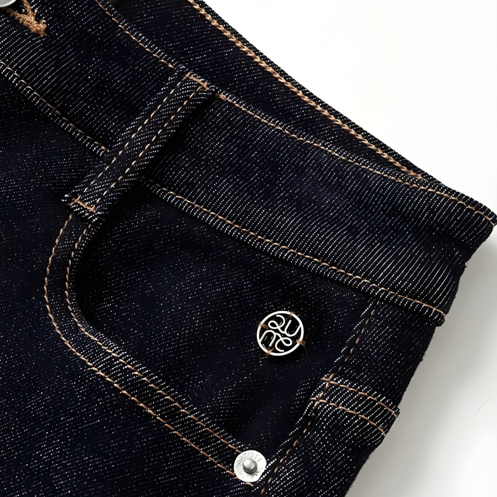 Wide Leg Fleece Lined Jeans