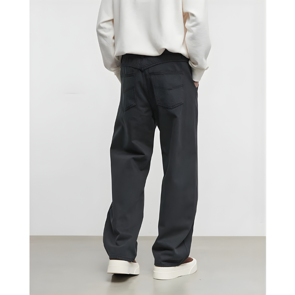 Tapered Cotton Belted Pants