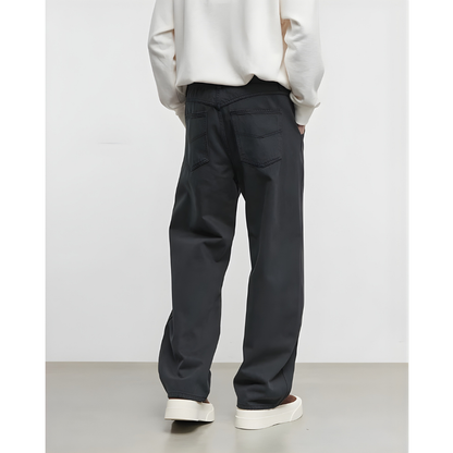 Tapered Cotton Belted Pants