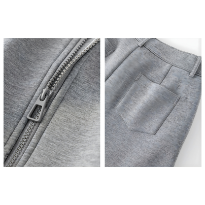 Oversized Sweat Jacket and Casual Pants Suit