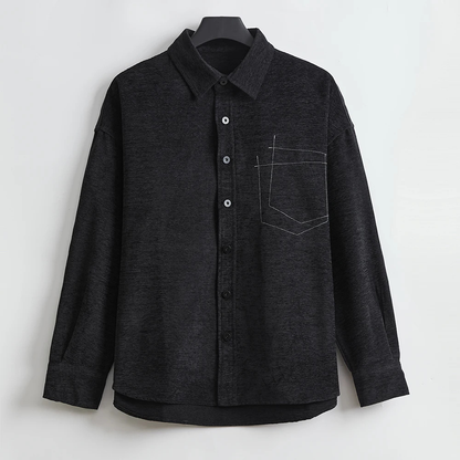 Fake Pocket Designed Broad Shirts