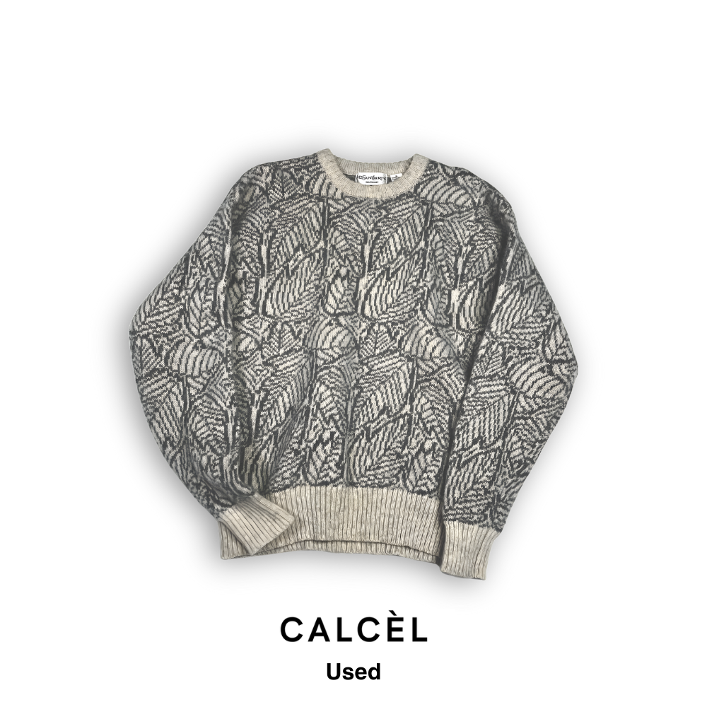 90s Yves San Lauren Mens geometric sweater