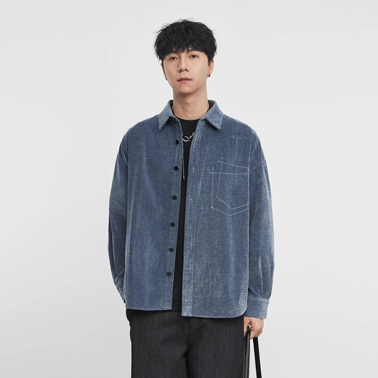 Fake Pocket Designed Broad Shirts