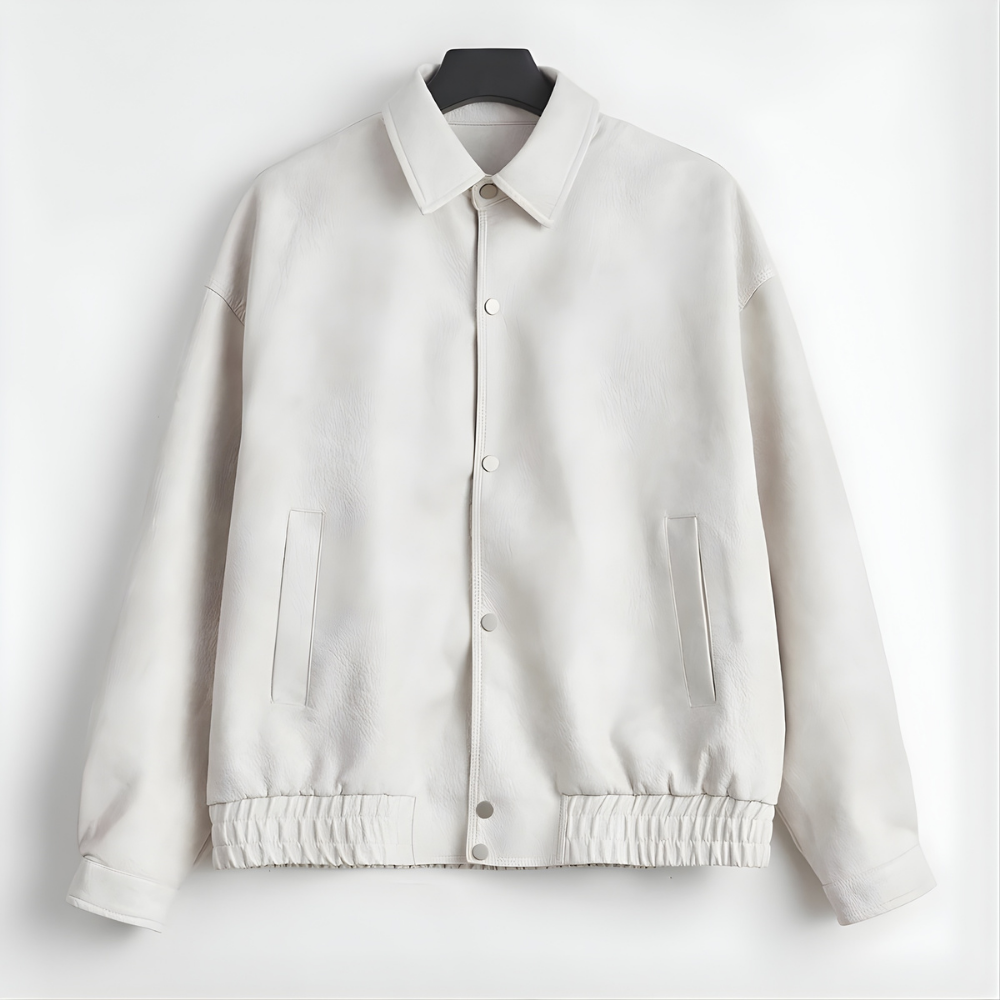 Fake Leather Single Designed Jacket