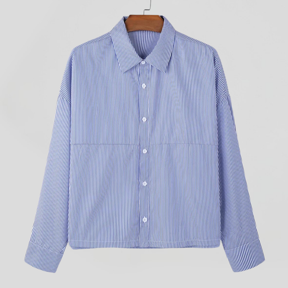 Short Length Striped Long Sleeve Shirt