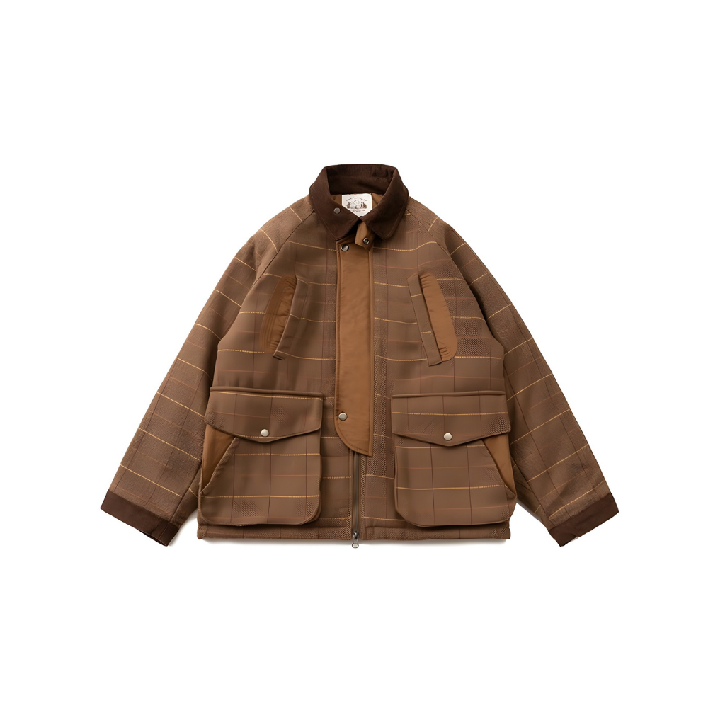 Padded Checking Double Zip Blouson