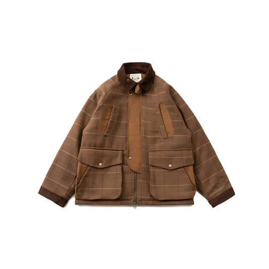 Padded Checking Double Zip Blouson