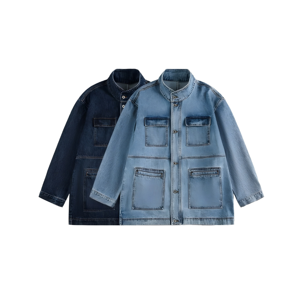 Oversized Denim Middle Coats