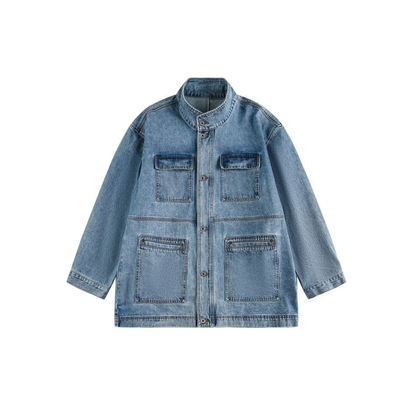 Oversized Denim Middle Coats
