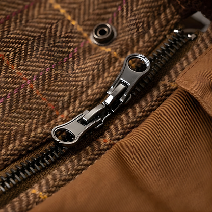 Padded Checking Double Zip Blouson