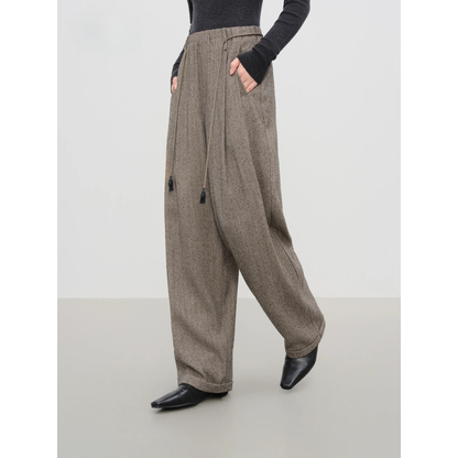 Loose Comfort Lope Belt Lounge Trousers