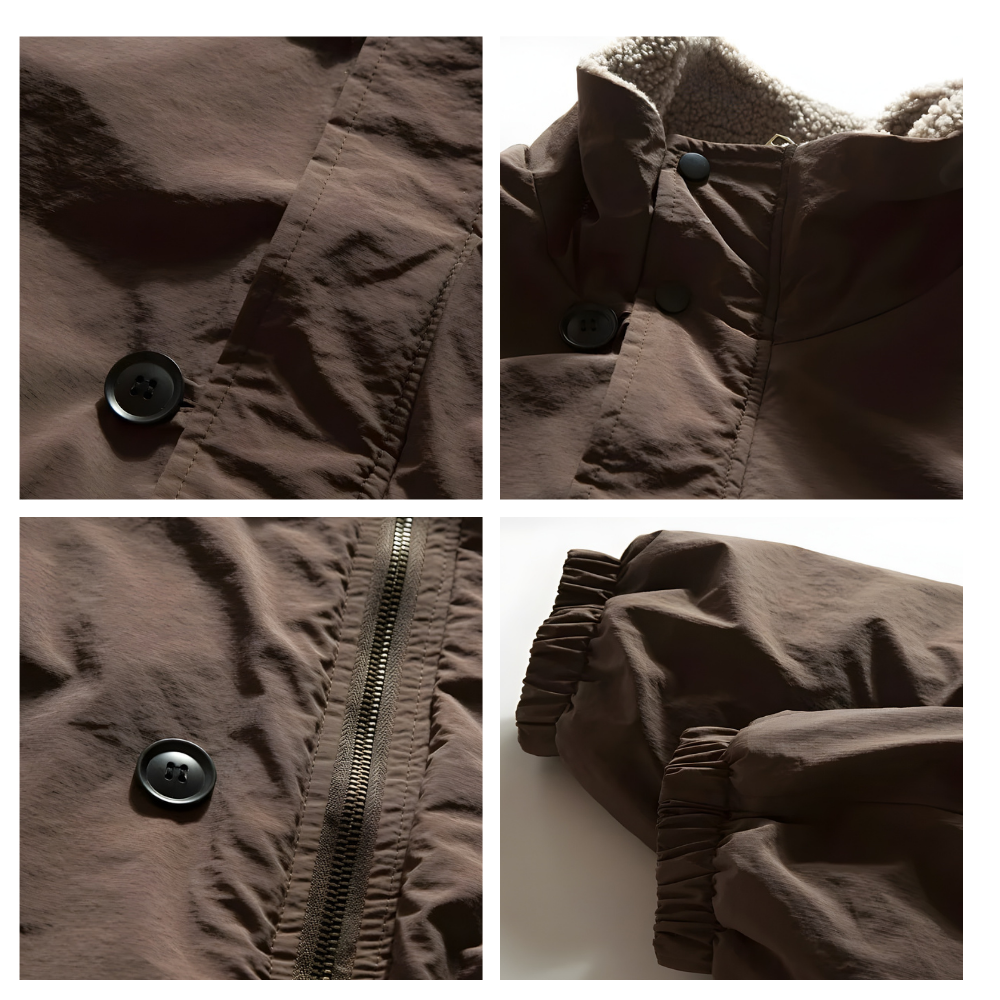 Lamb Wool Boa Down Jacket