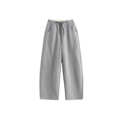 Hip to Leg Curving Line Pants