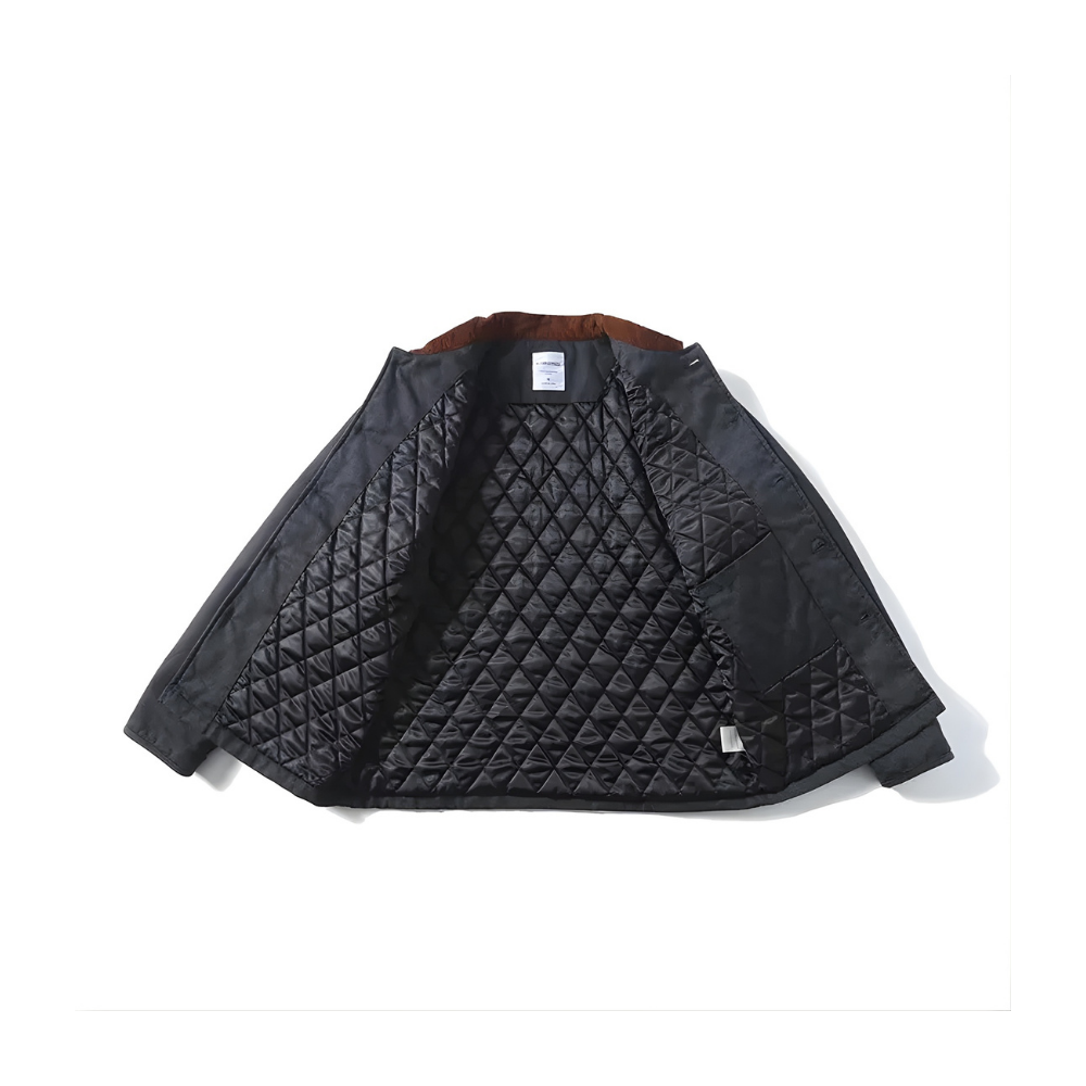 Quilted Corduroy Switching Field Jacket